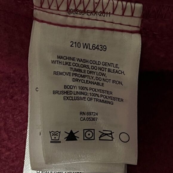 Columbia Fuchsia Benton Springs Full Zipped Fleece Jacket Women's Medium EUC - Picture 6 of 6